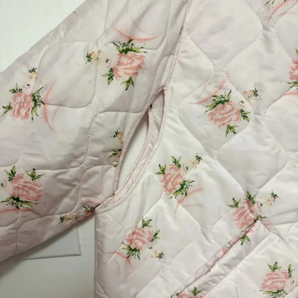 NWOT $689 Rentrayage Melba Floral Quilted Rose Bomber Jacket - Grandma Recycled - Picture 9 of 12